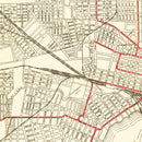 Vintage Map of Jacksonville, Florida 1913