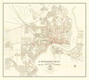 Vintage Map of Jacksonville, Florida 1913