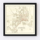Vintage Map of Jacksonville, Florida 1913