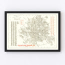 Vintage Map of Charlotte, North Carolina 1930