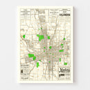 Vintage Map of Columbus, Ohio 1916