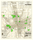 Vintage Map of Columbus, Ohio 1916
