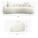 Drake - Japandi Style Curvy Boucle Sofa by Unique Piece Furniture