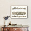 Vintage Map of Indianapolis, Indiana 1860