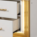 Obsession - 2 Drawer LED Nightstand - White by HouseOfZazla