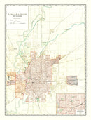 Vintage Map of Indianapolis, Indiana 1899