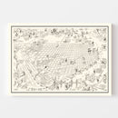 Vintage Map of San Francisco, California 1945