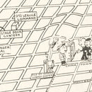 Vintage Map of San Francisco, California 1945