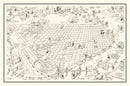 Vintage Map of San Francisco, California 1945