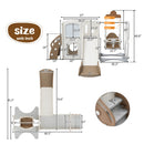 5 in 1 T oddler Slide and Swing Set, Kids Playground Climber Slide Playset with Drawing Whiteboard, Freestanding Combination for Babies