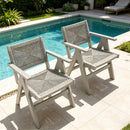 2 Piece HIPS All-Season Dining Chair Suitable For Garden Dinners & Versatile Outdoor Eating Spaces by HouseOfZazla