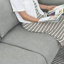 90.5" Modern Couch for Living Room Sofa, Solid Wood Frame and Stable Metal Legs, 2 Pillows, Sofa Furniture for Apartment