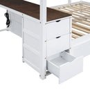 Bunk Bed With Twin Size Trundle, Storage And Desk by HouseOfZazla
