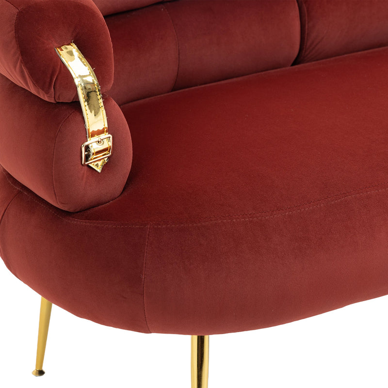 Accent Chair, leisure chair with Golden feet