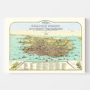 Vintage Map of San Francisco, California 1875