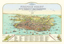 Vintage Map of San Francisco, California 1875