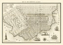 Vintage Map of San Francisco, California 1852