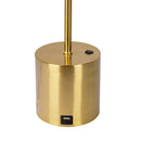 Ethereal - Modern Small Table Lamp, Desk Lamp Fixture With Globe Shade - Gold / White by HouseOfZazla