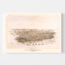Vintage Map of San Francisco, California 1868