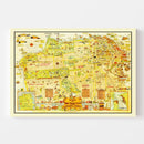 Vintage Map of San Francisco, California 1927