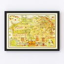 Vintage Map of San Francisco, California 1927