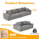 4 Seat Sofa, Deep Seat Couches With Soft Pillows by HouseOfZazla