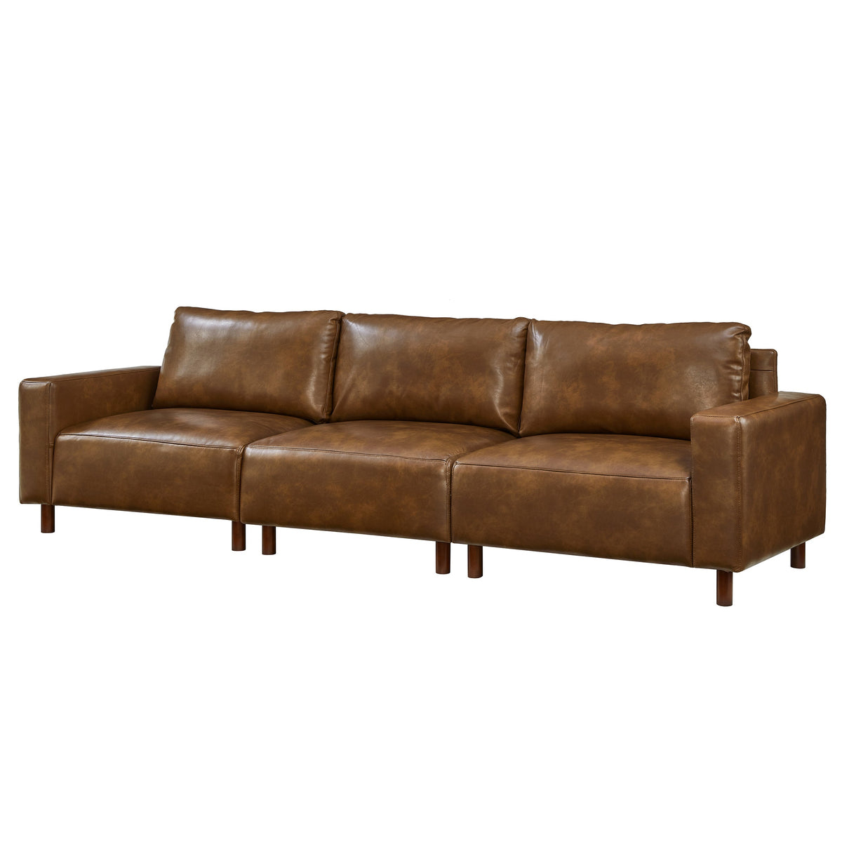 112" Luxury PU Leather Sofa for Living Room, photo 8 of 10