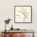 Vintage Map of Seattle, Washington 1887