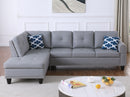 Irine - Sectional Sofa With Ottoman - Gray by HouseOfZazla