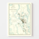 Vintage Map of Seattle, Washington 1894