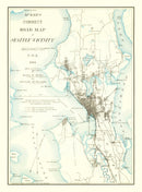 Vintage Map of Seattle, Washington 1894