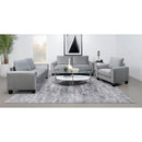 Dixon - Upholstered Sofa With Rounded Arms And Texture - Gray by HouseOfZazla