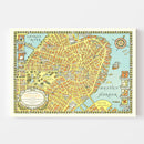 Vintage Map of Boston, Massachusetts 1929