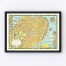 Vintage Map of Boston, Massachusetts 1929