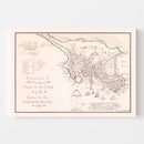 Vintage Map of Boston, Massachusetts 1728