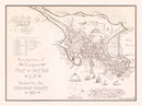 Vintage Map of Boston, Massachusetts 1728