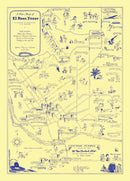 Vintage Map of El Paso, Texas 1945