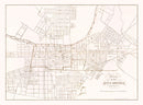 Vintage Map of Nashville, Tennessee 1860