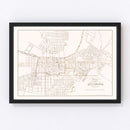Vintage Map of Nashville, Tennessee 1860
