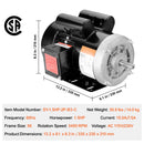 1.5HP Electric Motor 3450 RPM AC 115V/230V by HouseOfZazla