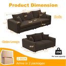 4 Seat Modern Comfy Upholstered Sofa Cloud Couch