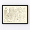 Vintage Map of Memphis, Tennessee 1925