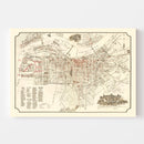 Vintage Map of Lousiville, Kentucky 1895