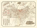 Vintage Map of Lousiville, Kentucky 1895