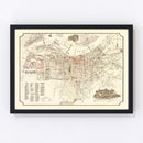 Vintage Map of Lousiville, Kentucky 1895