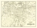 Vintage Map of Louisville, Kentucky 1893