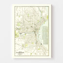 Vintage Map of Milwaukee, Wisconsin 1898
