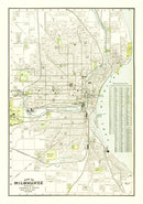 Vintage Map of Milwaukee, Wisconsin 1898