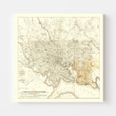 Vintage Map of Baltimore, Maryland 1873