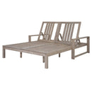 Outdoor Double Lounge Chair With 5 Position Adjustable Backrest by HouseOfZazla